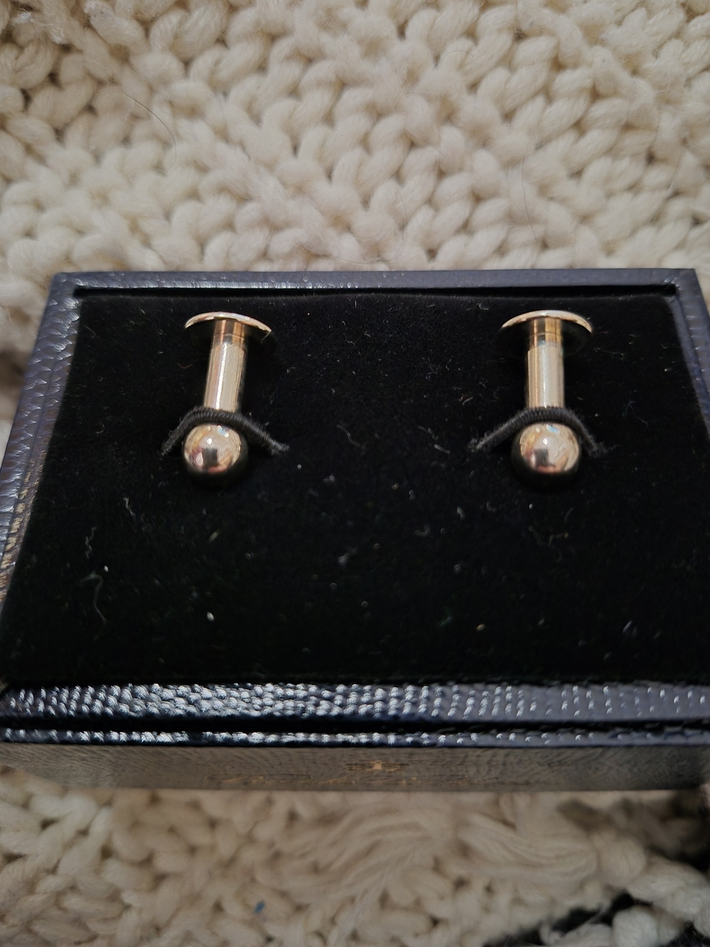 Brooks Brothers Gold-Tone Round Ball Cufflinks